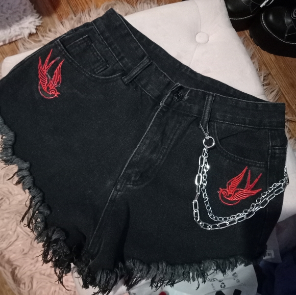 Fandom themed OOAK customized denim shorts! Spring drop! PRICE FIRM! - Picture 8 of 16